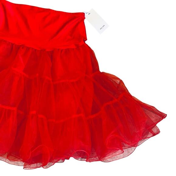 Grace Karin Women’s XL NWT Red Petticoat Crinoline Tutu Underskirt Tea Length - Picture 5 of 12